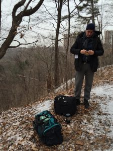 Neil Bennett on location during Closure 2016 film shoot